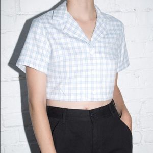 brandy melville blue vivian top